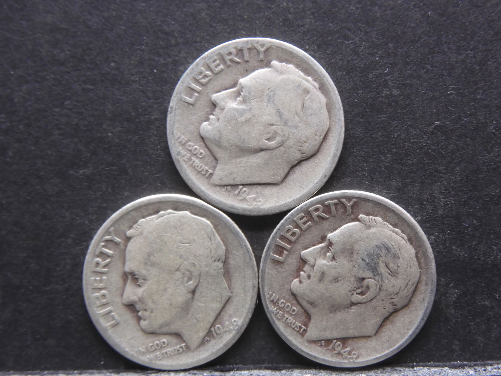 3-1948 D-90% SILVER, Roosevelt Dimes (1 of 2)