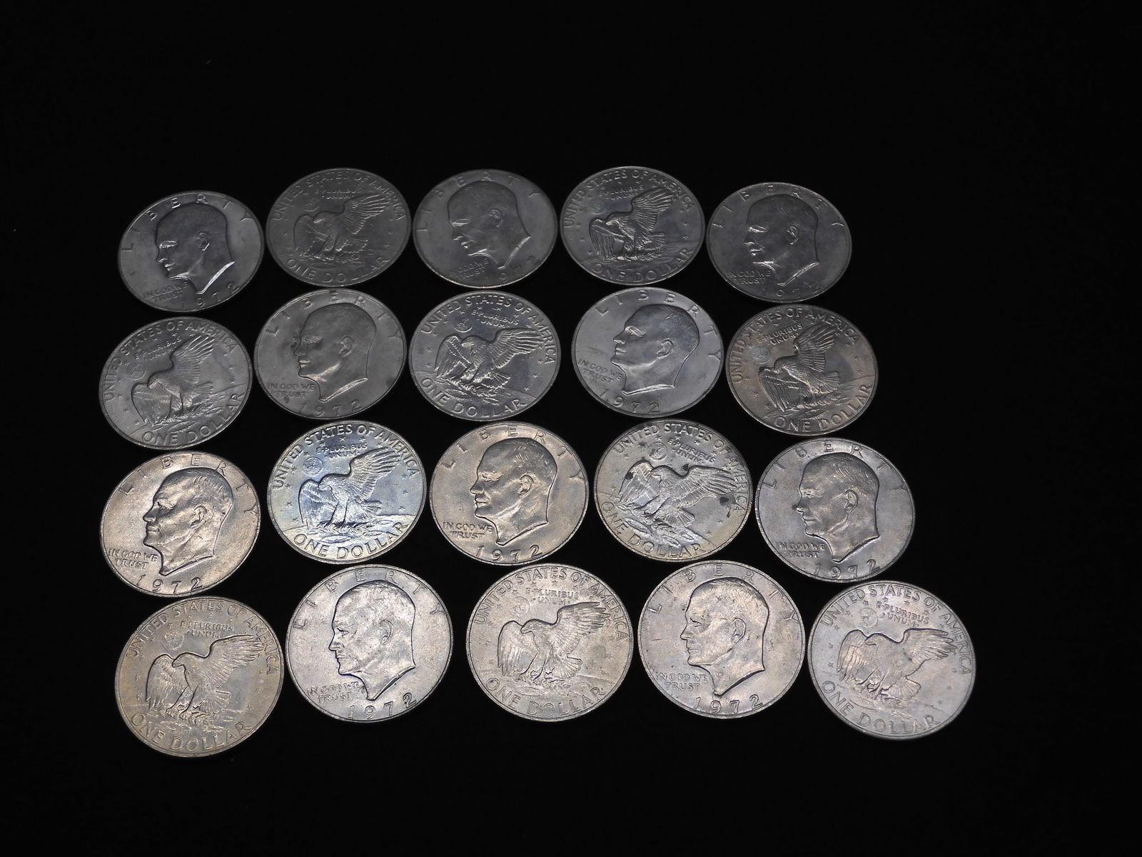 Roll Of 20 1972 Eisenhower Dollars. (1 of 4)