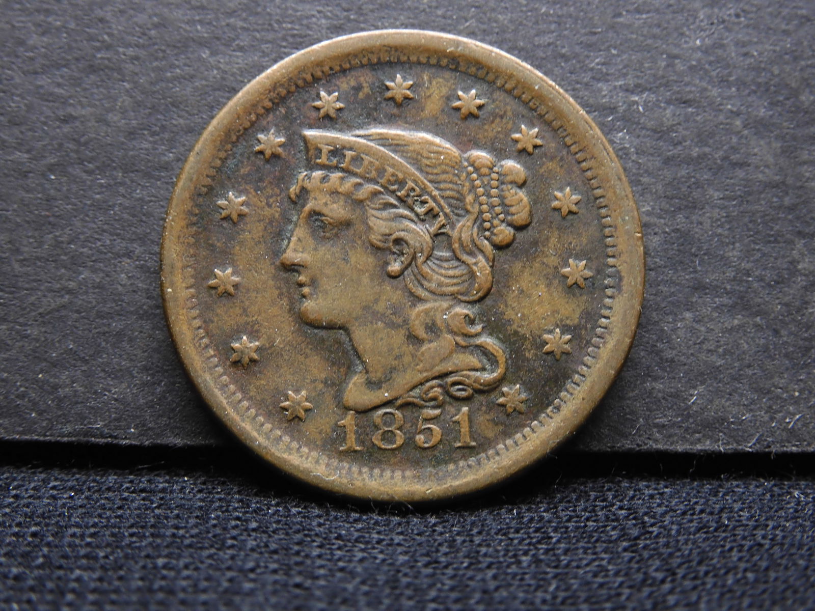 1851 Large Cent.  XF. (1 of 3)