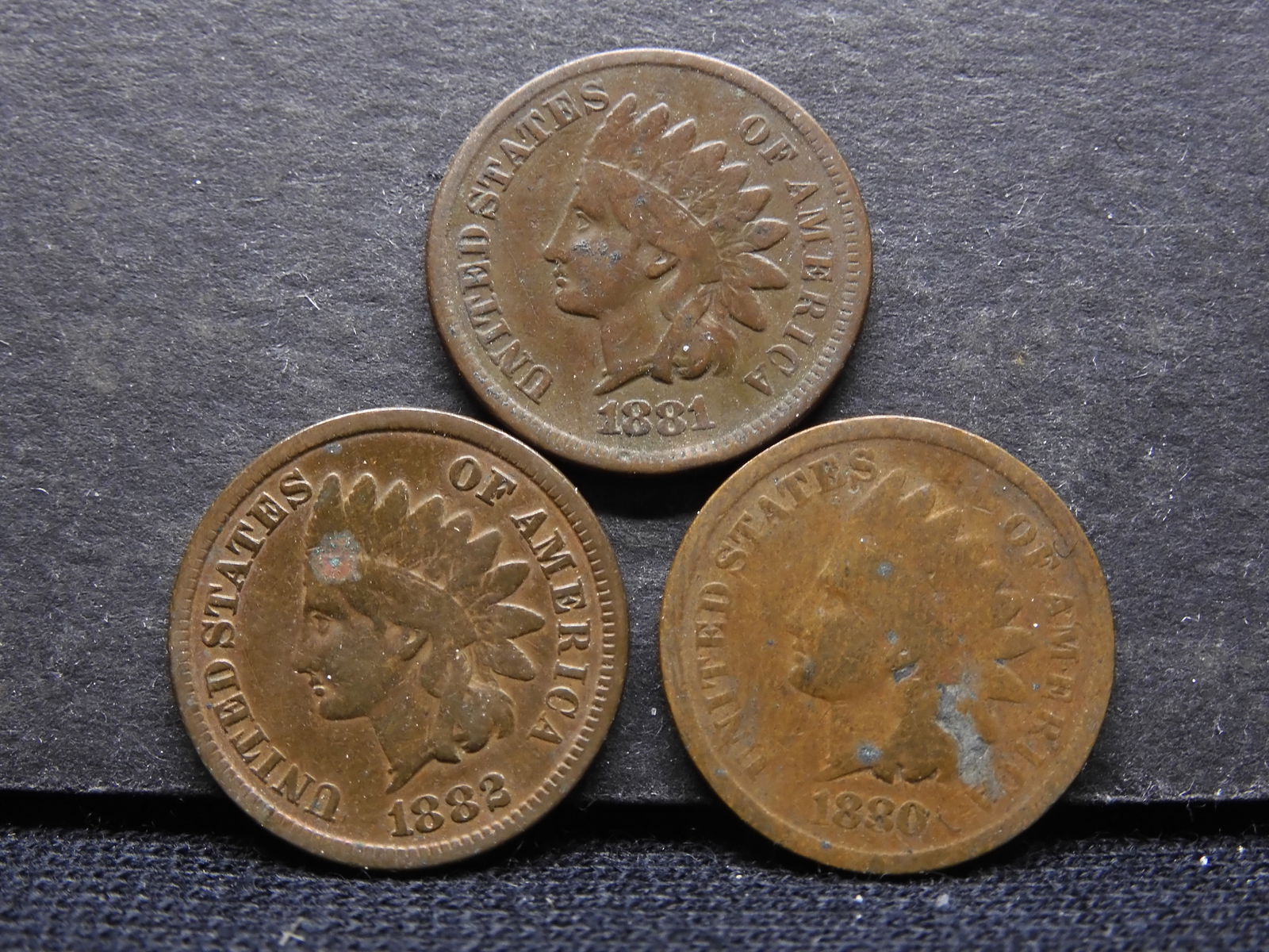 1880, 1881, 1882 Indian Head Pennies - Better Dates! (1 of 3)