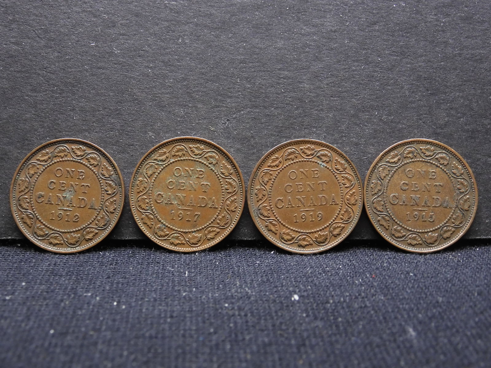 1912, 1915, 1917, 1919 Canada 1 Cents (1 of 4)