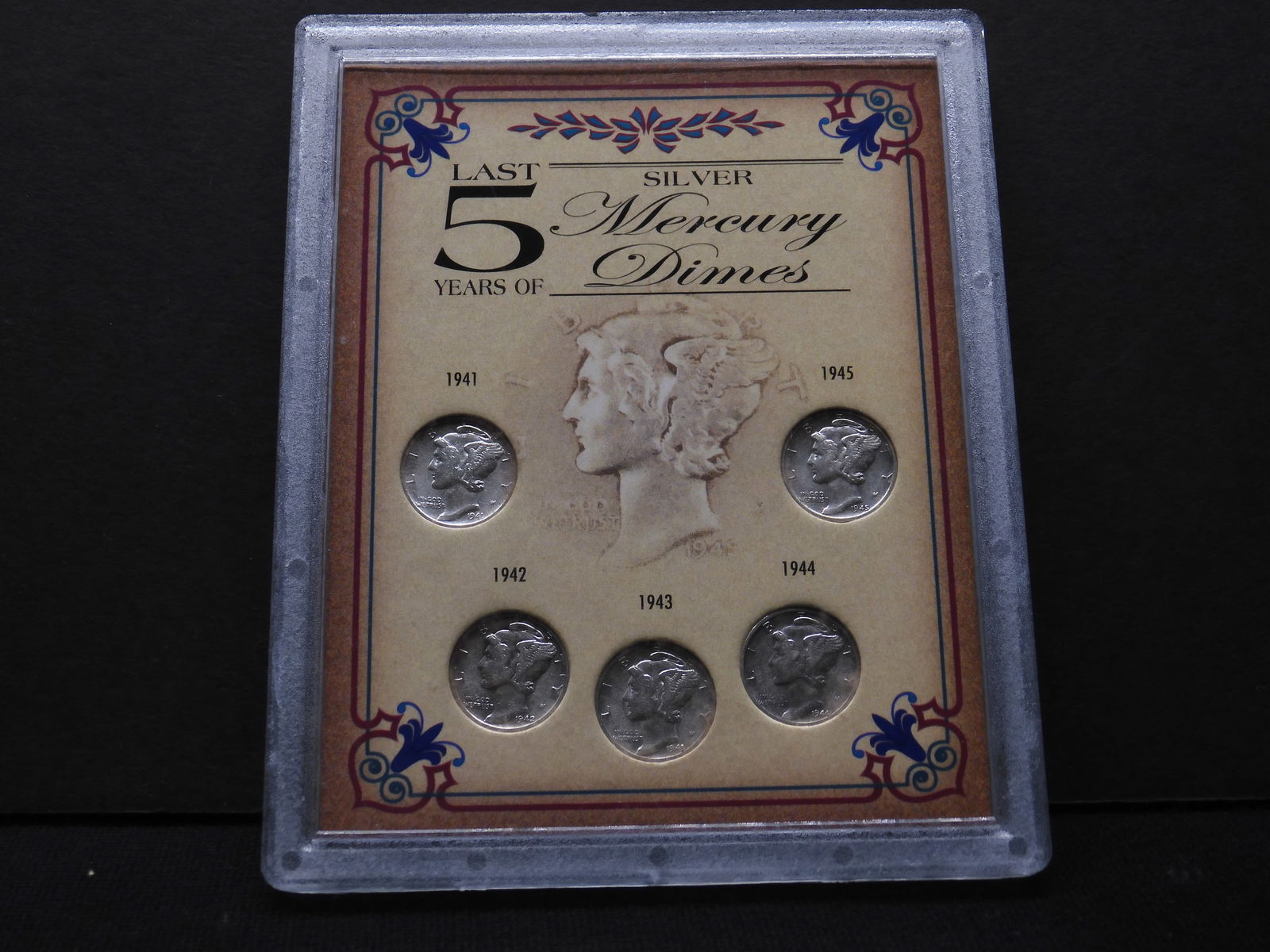 Last 5 Years of Silver Mercury Dimes - 5 Coins (1 of 3)