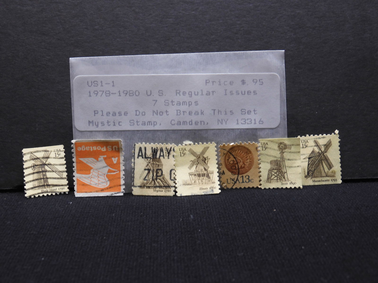 1978-1980 U.S. Regular Issues - 7 Stamps - Mystic Stamp, Camden, NY (1 of 4)