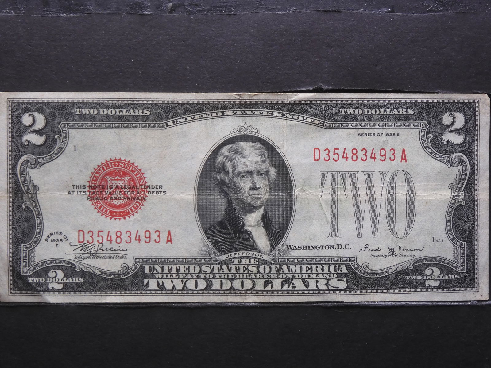 1928E - Red Seal $2 US Note (1 of 3)