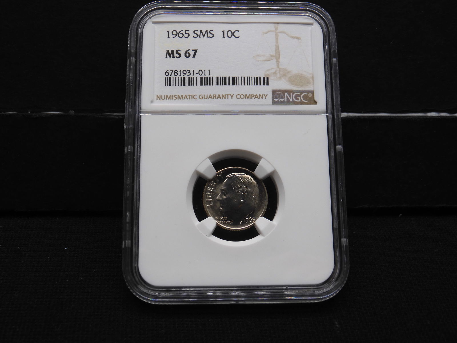 1965 SMS Special Mint Set Roosevelt Dime - NGC MS67 (1 of 4)