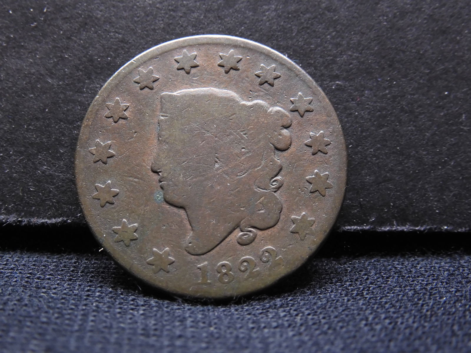 1822 Coronet Head Large Cent - G-VG (1 of 2)