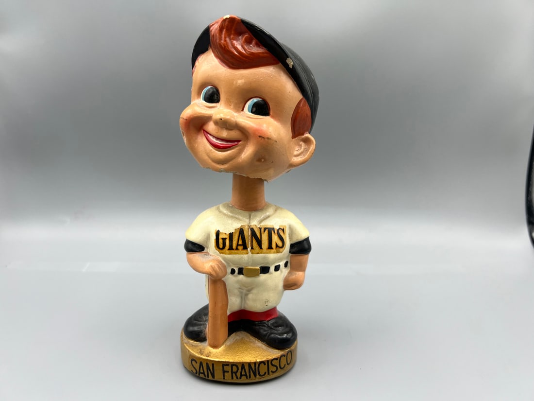 1966-71 Sports Specialties San Francisco Giants Mascot Gold Base Bobblehead (1 of 7)