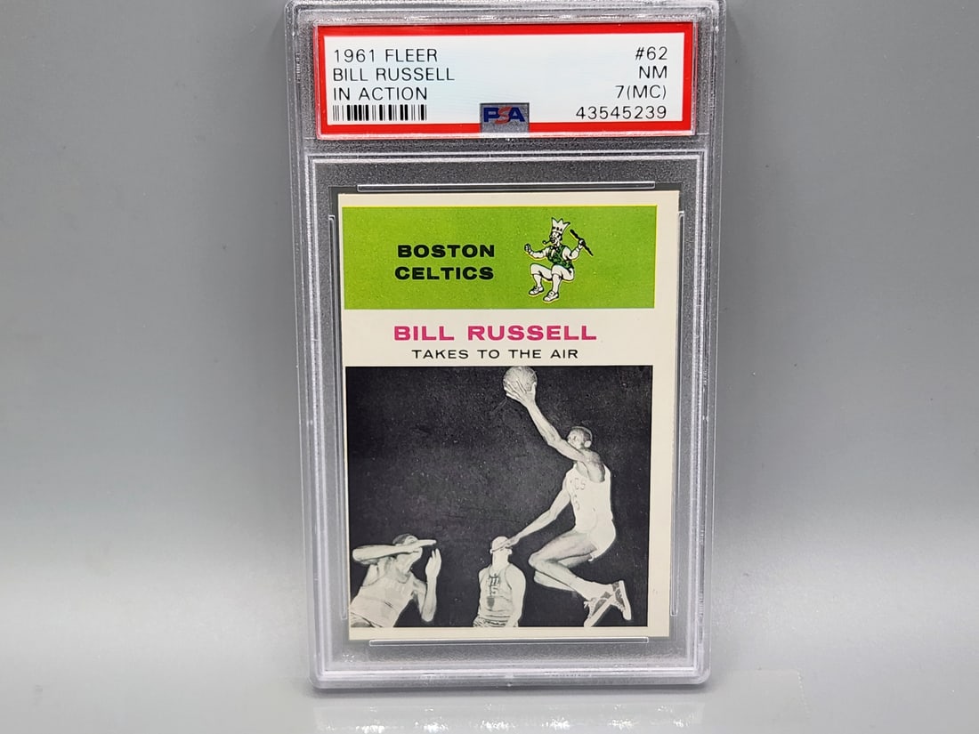 1961 Fleer Bill Russell #62 PSA 7 NM MC HOF - Very Fresh (1 of 2)