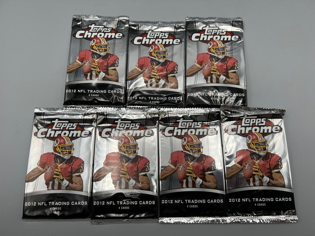 Lot of (7) 2012 Topps Chrome Football Sealed Packs (1 of 2)