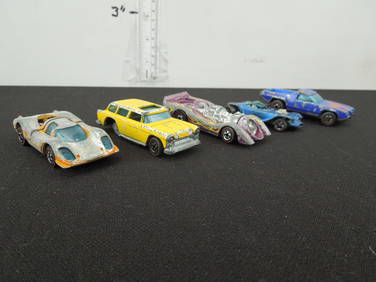 3 Blue Red Line Hot Wheels. Python (missing engine), Custom T-Bird, Beatnik  Bandit (cracked lens) - Bid On Estates Auction Services