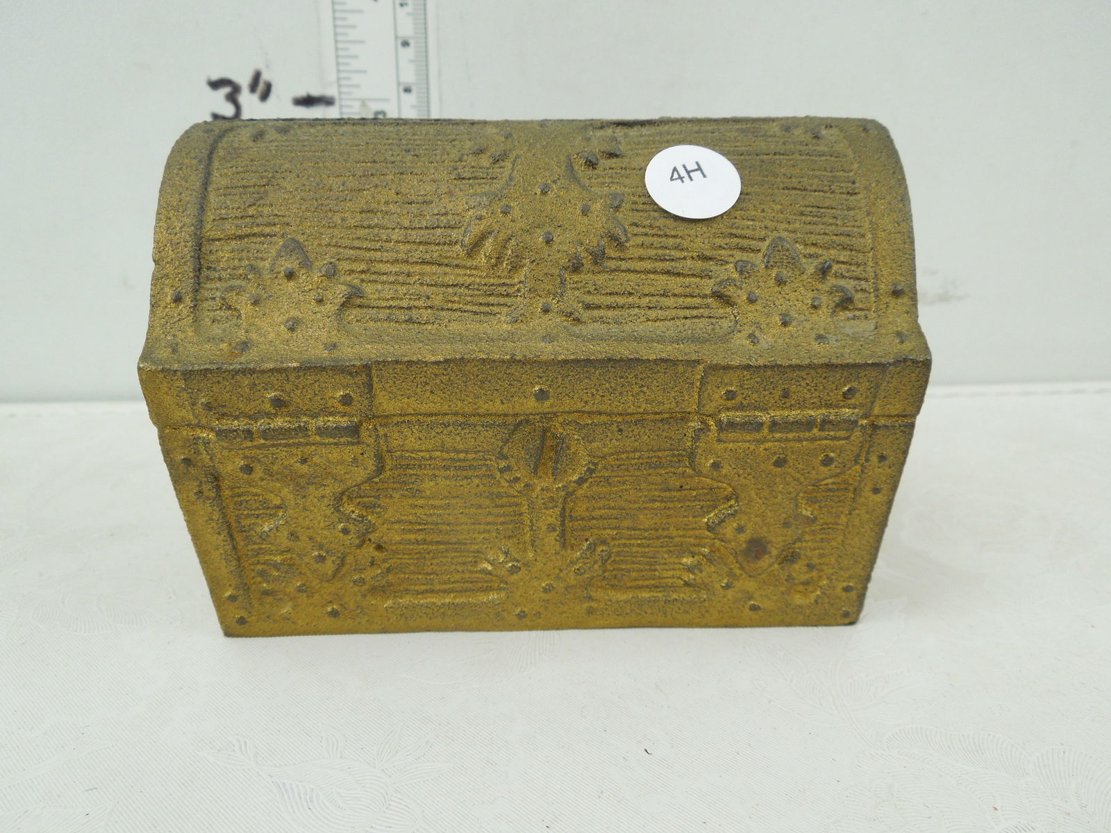 Cast Iron Antique Treasure Chest Bank (1 of 5)