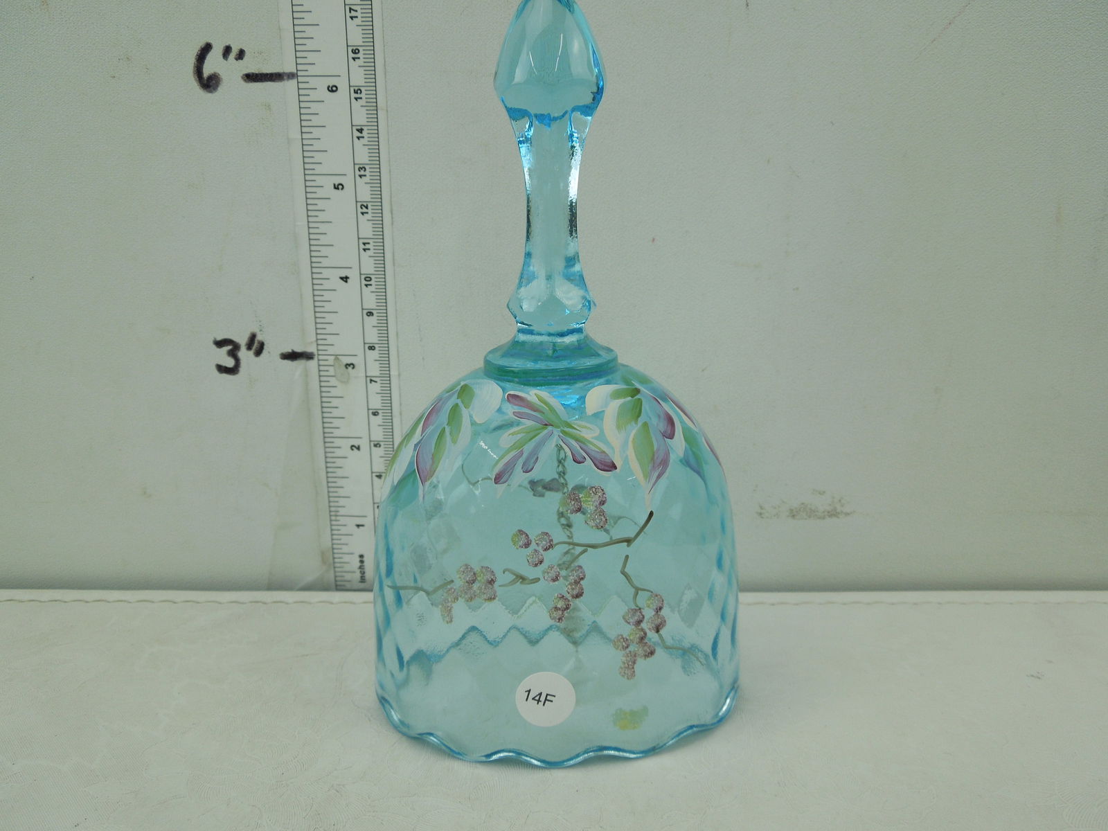 Fenton Glass Hand painted Bell  Signed by Artist (1 of 4)