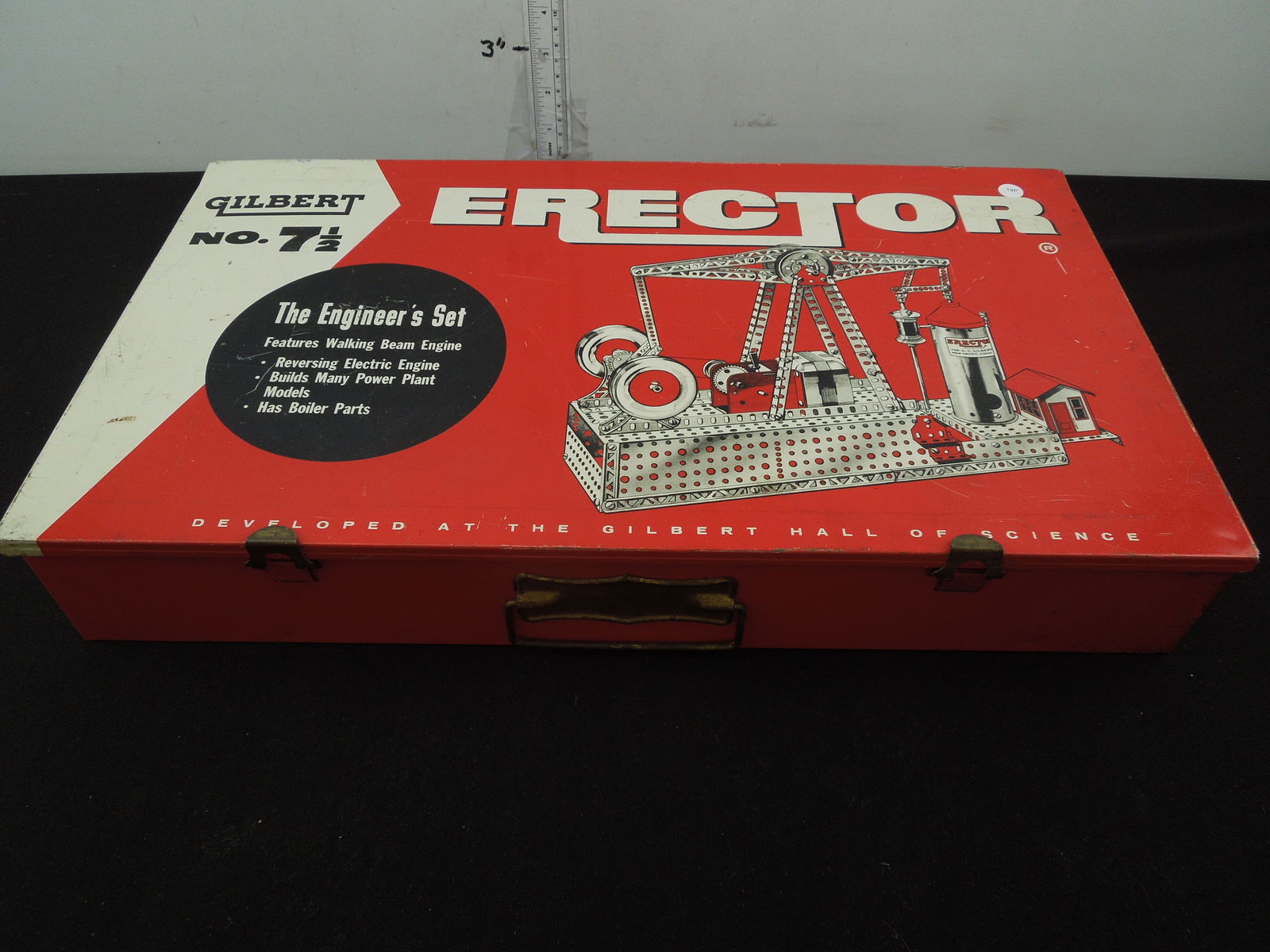 Gilbert No7-1/2 Erector Set in Metal Box, Parts may be missing and there may be extra parts. (1 of 8)
