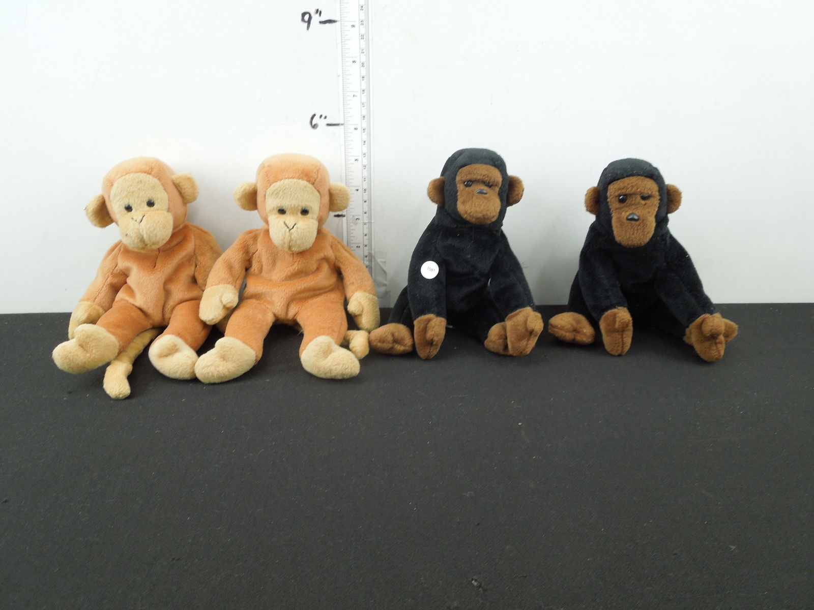 4 Ty Beanie Baby Gorilla's  2 Congo, 2 Bongo (1 of 8)