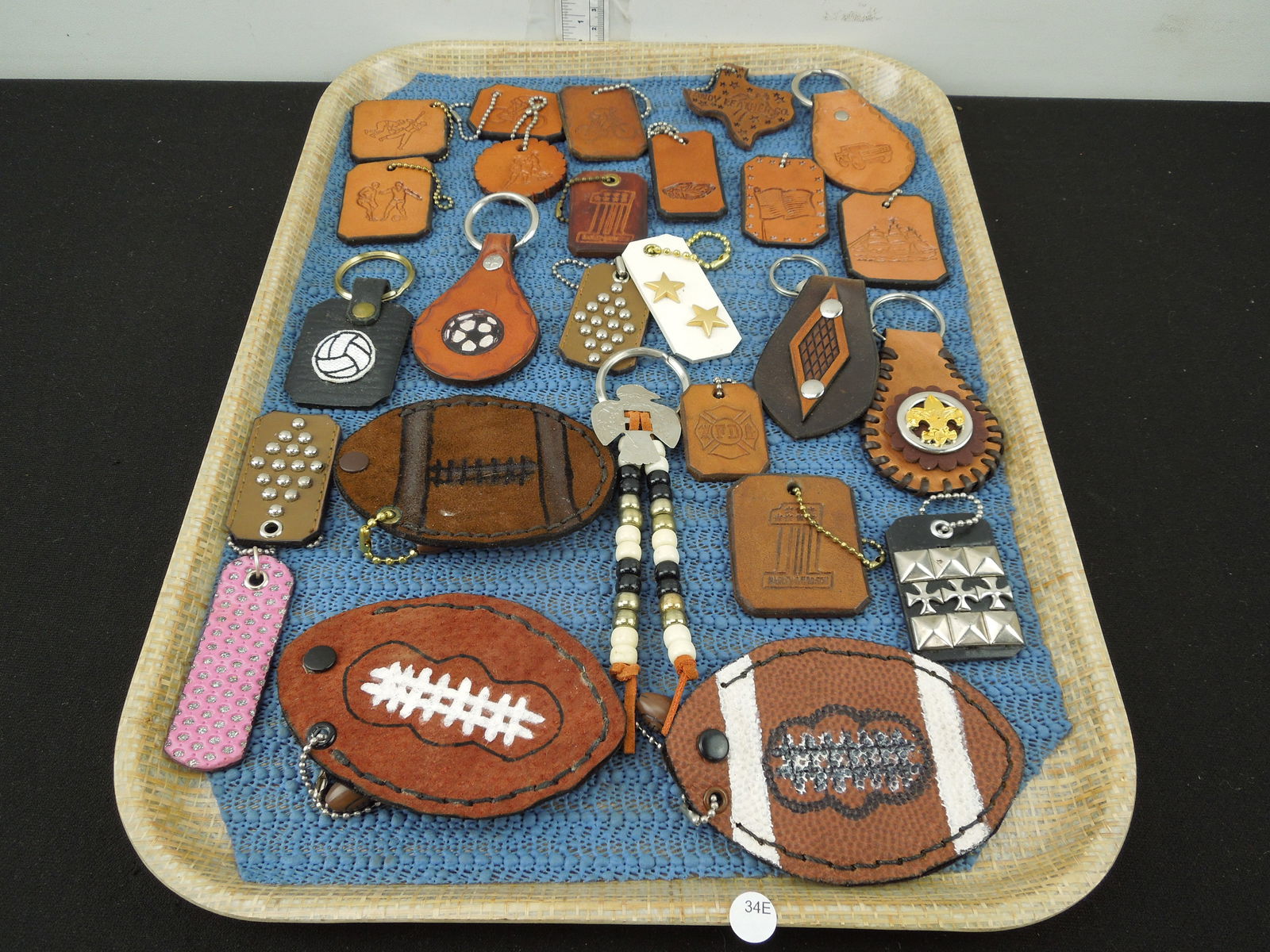 26 Various Leather Keychains: 26 Various Leather Keychains