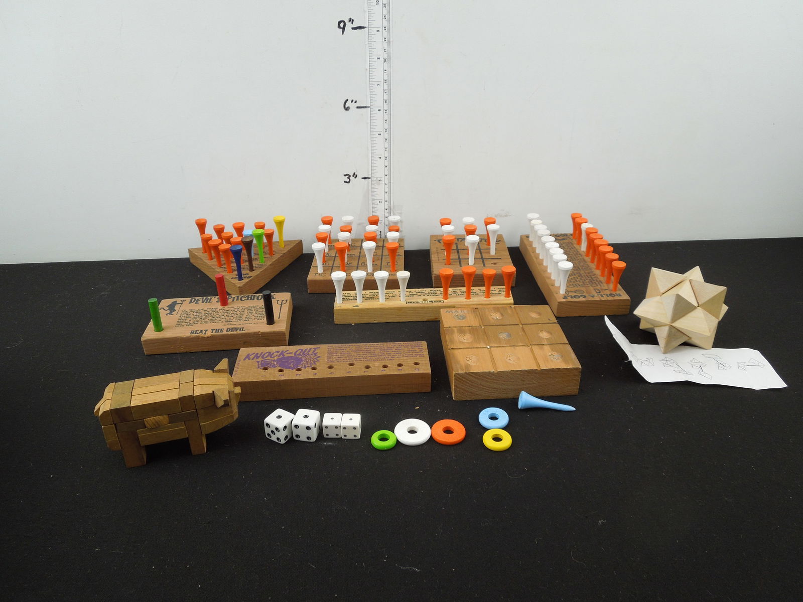 Golf Tee Games, Marble games, Wood Puzzles (1 of 3)