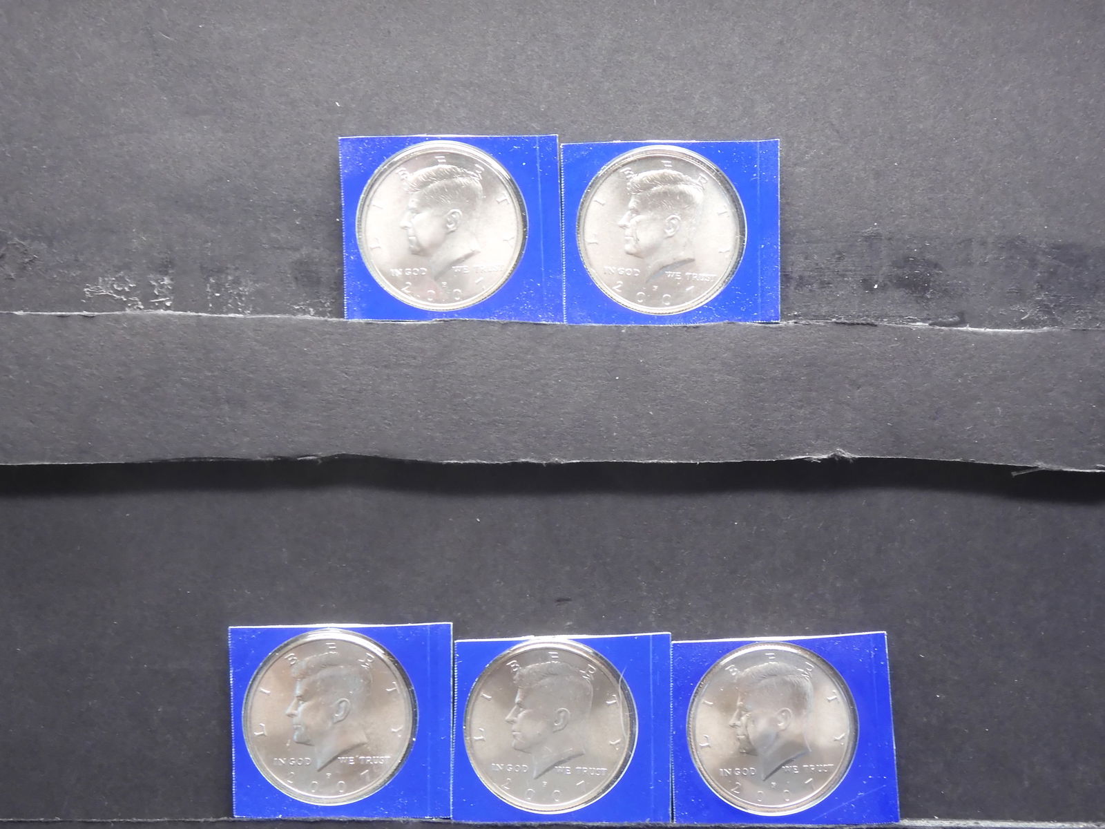 5 2007-P Kennedy Half Dollars Mint Uncirculated (1 of 5)