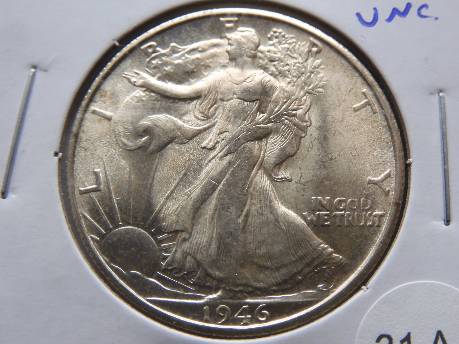 1946-S Walking Liberty 50c. UNC. (1 of 3)