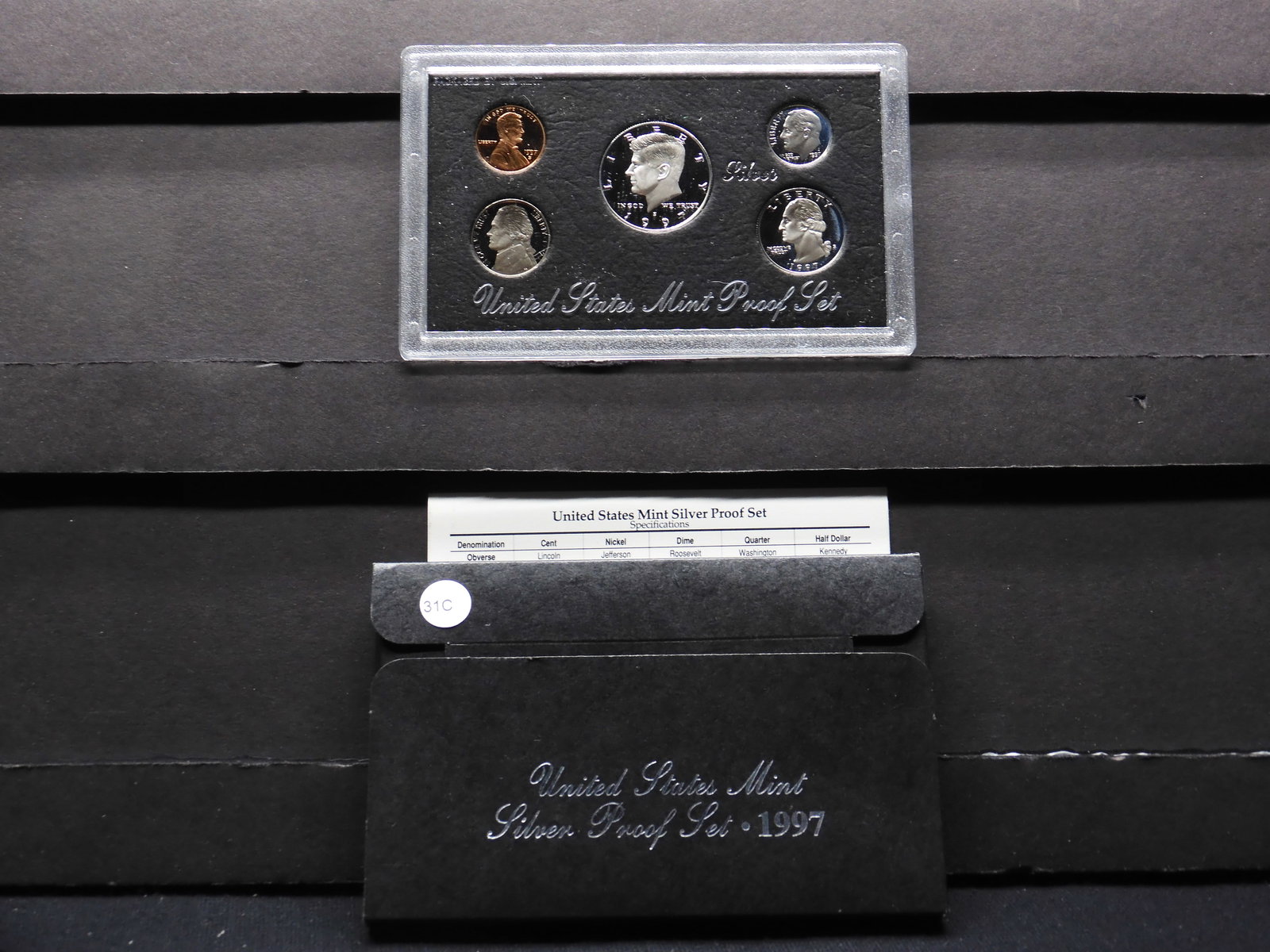 1997 S US Mint Silver Proof Set, OGP (1 of 4)