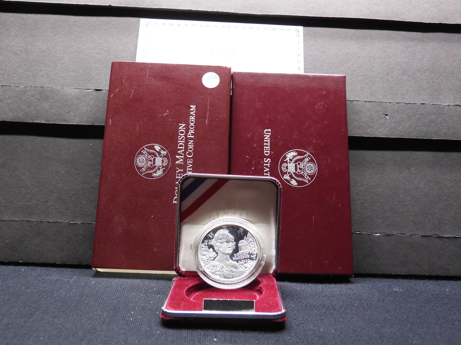 1999-P Dolly Madison Commemorative Proof 90% Silver Dollar OGB & COA (1 of 4)