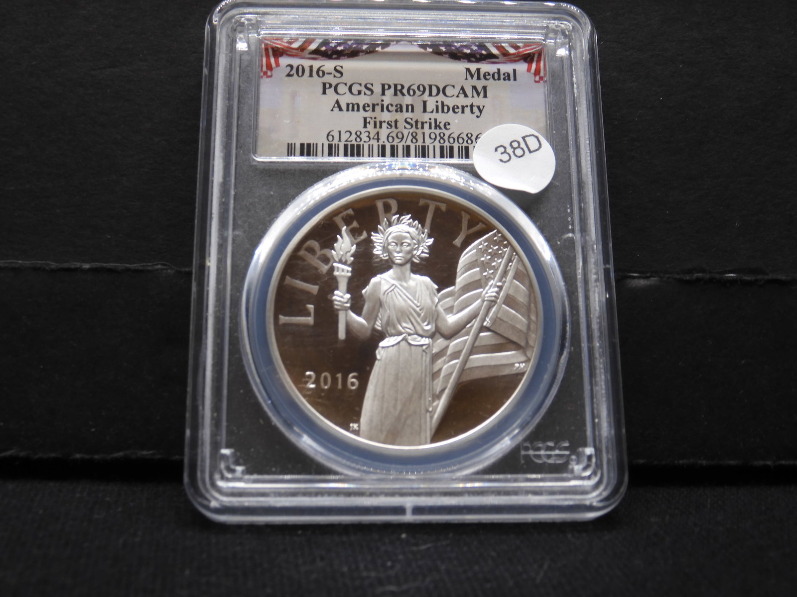 2016-S American Liberty Comm 1 Troy Oz. 99.9% Silver Medal, PCGS PR69DCAM, First Strike, 21,676 Mint (1 of 4)