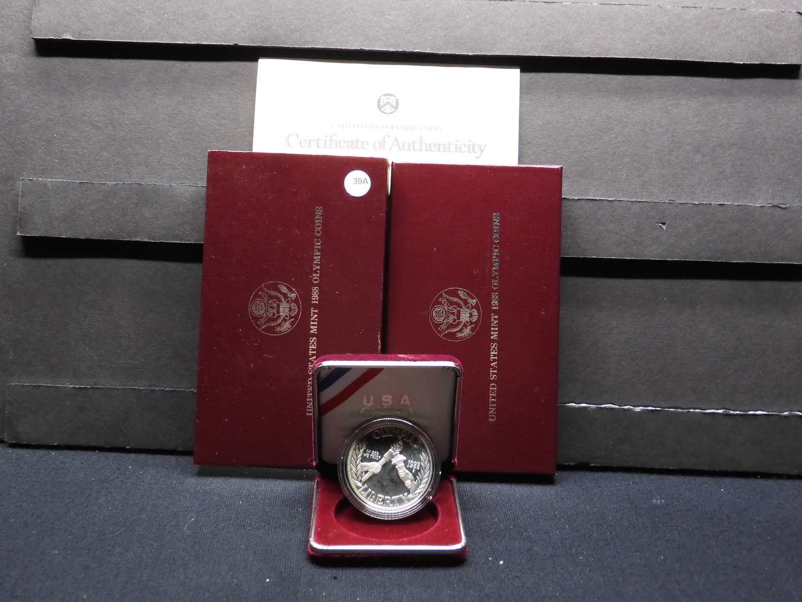1988-S Olympic Commemorative Proof 90% Silver Dollar OGB & COA (1 of 4)
