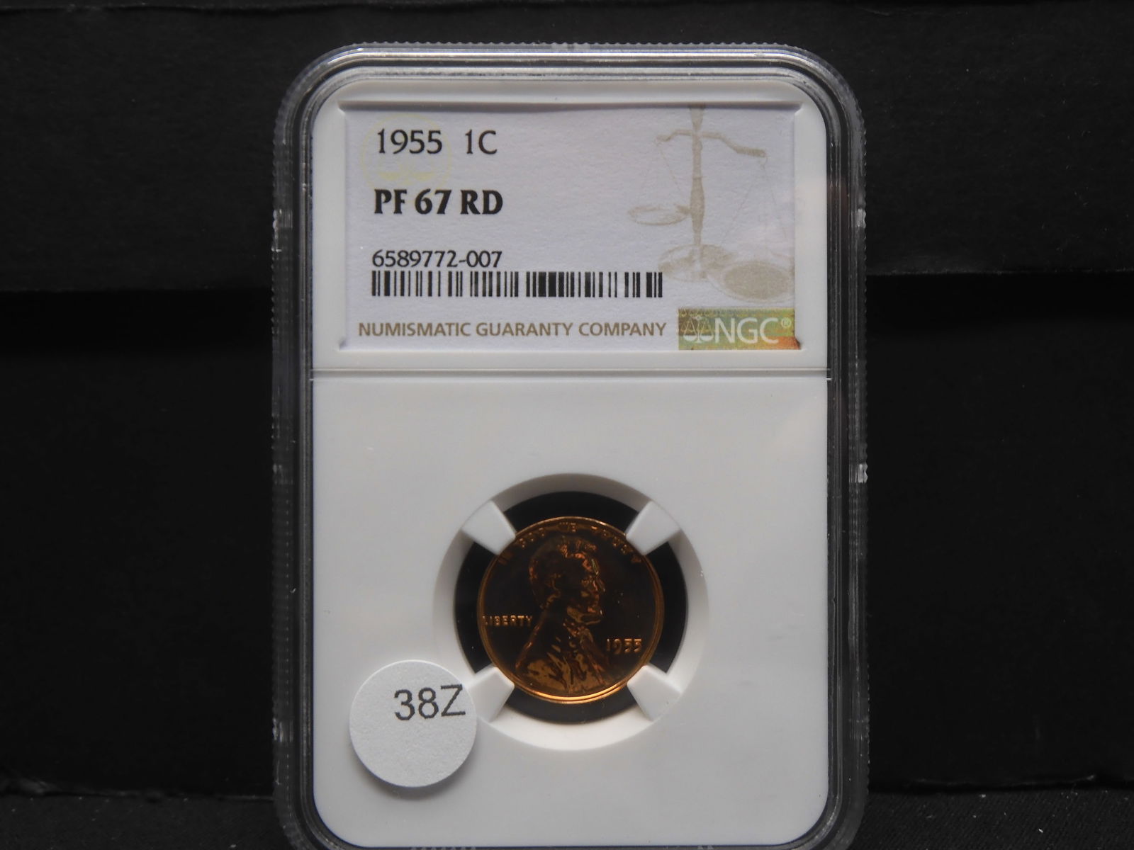 PF67RD 1955  Lincoln Cent, (Graded by NGC) (1 of 4)