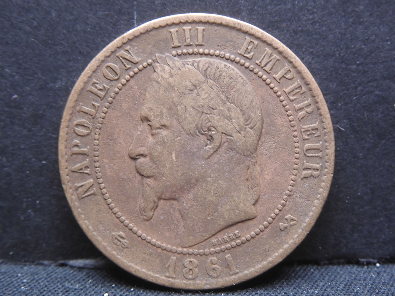 1861 K, France-Napolean III-Dix Centimes, 156 Years old! (1 of 2)