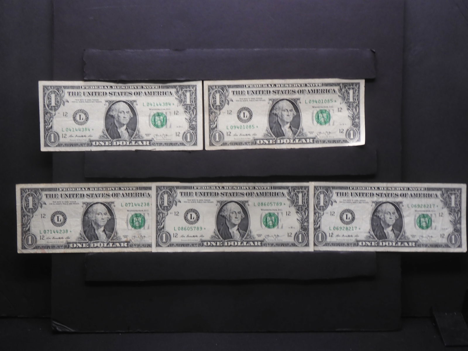 2013 $1 Federal Reserve Note (STAR NOTE) - 5 Bills (1 of 4)