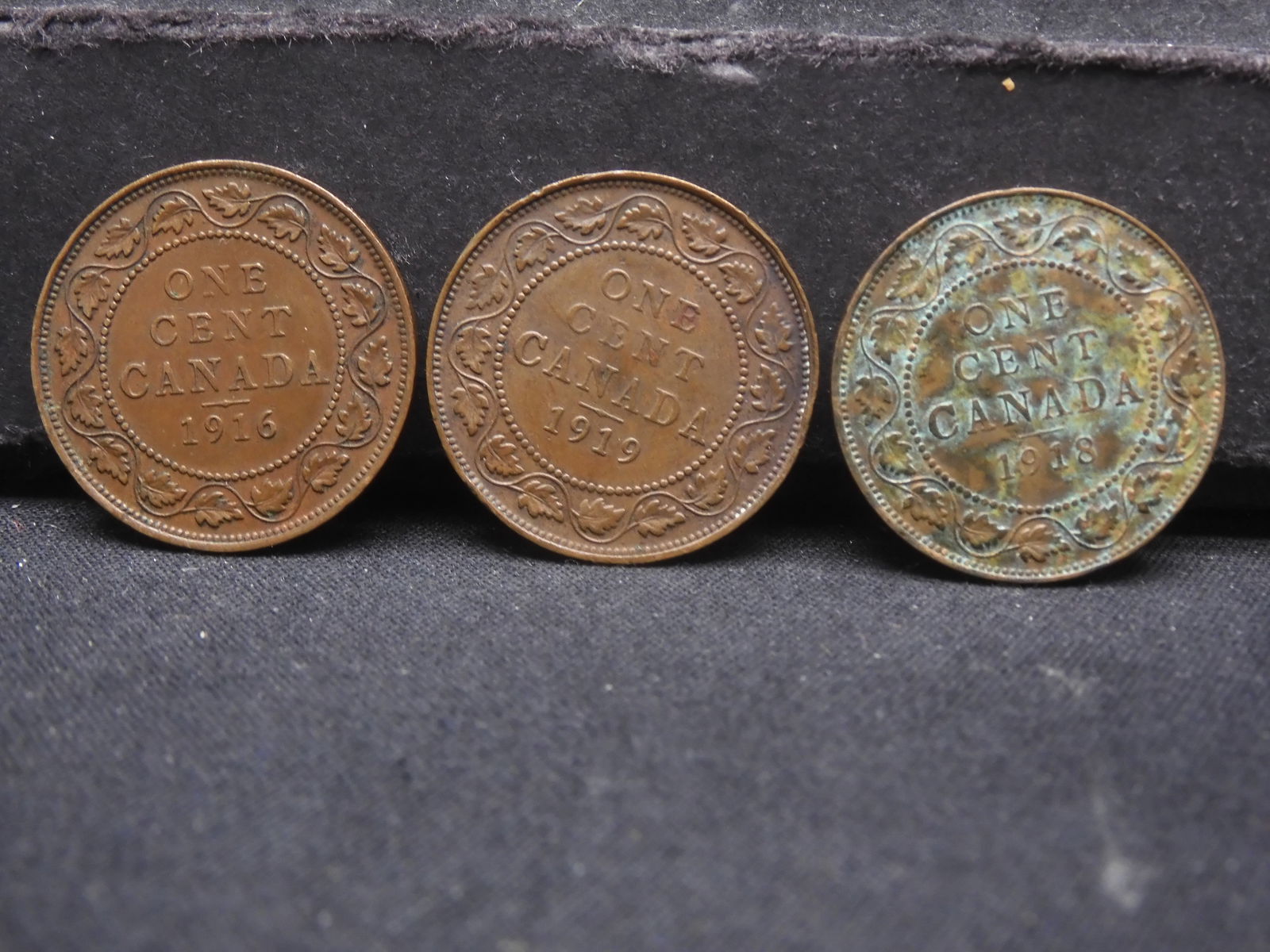 1916, 1918 & 1919 Large Cent from Canada (1 of 2)