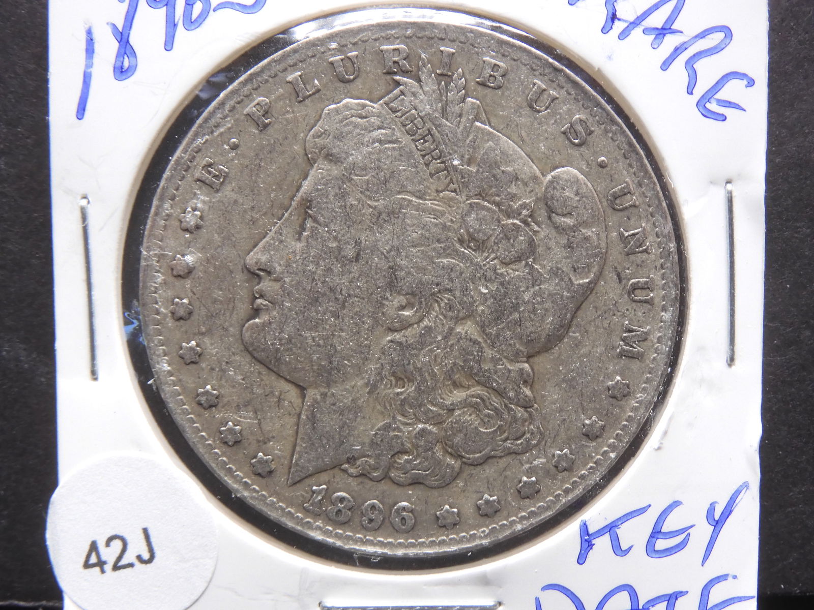 1896S Morgan Dollar - 90% Silver - Rare Key Date Coin (1 of 2)