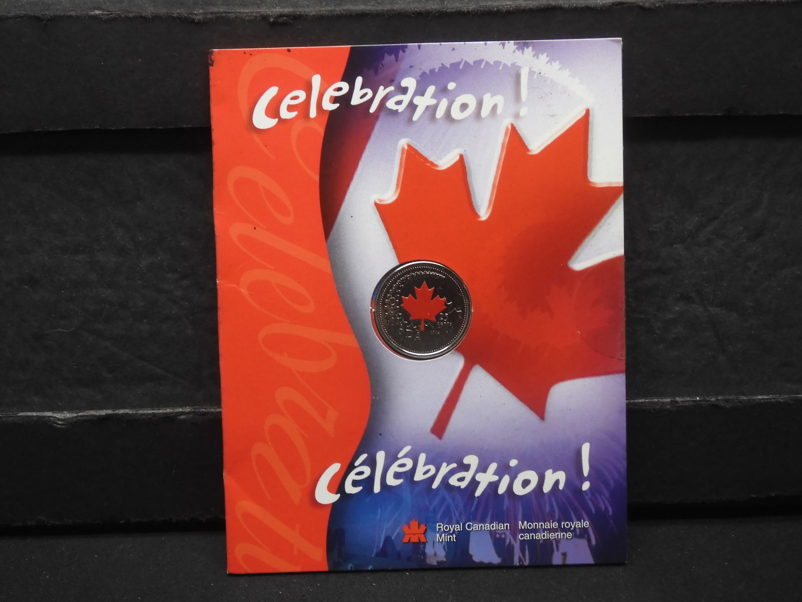 Celebration 2004 25 Cent with Colorized Maple Leaf Proof Like 45,000 Minted: Celebration 2004 25 Cent with Colorized Maple Leaf Proof Like 45,000 Minted