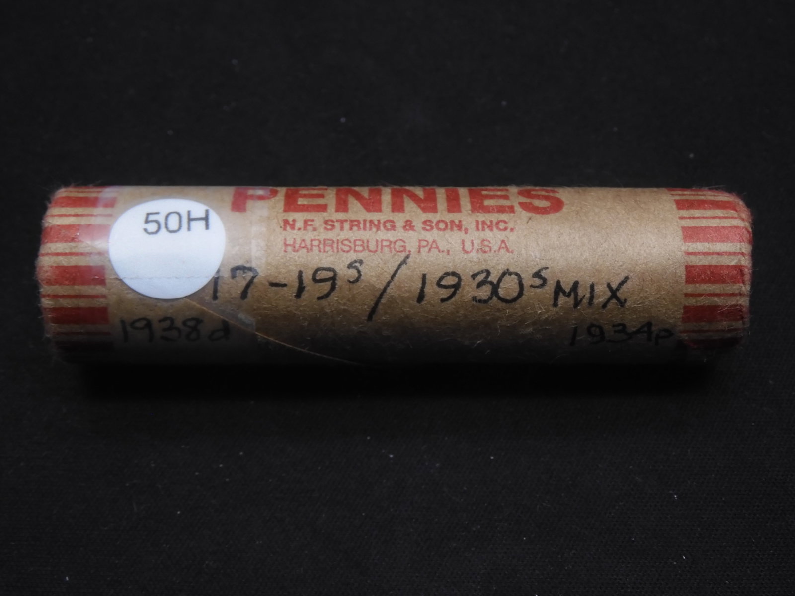 roll of 1917 to 1919's & 1930s Mix w/ends of 1938d & 1934p: roll of 1917 to 1919's & 1930s Mix w/ends of 1938d & 1934p