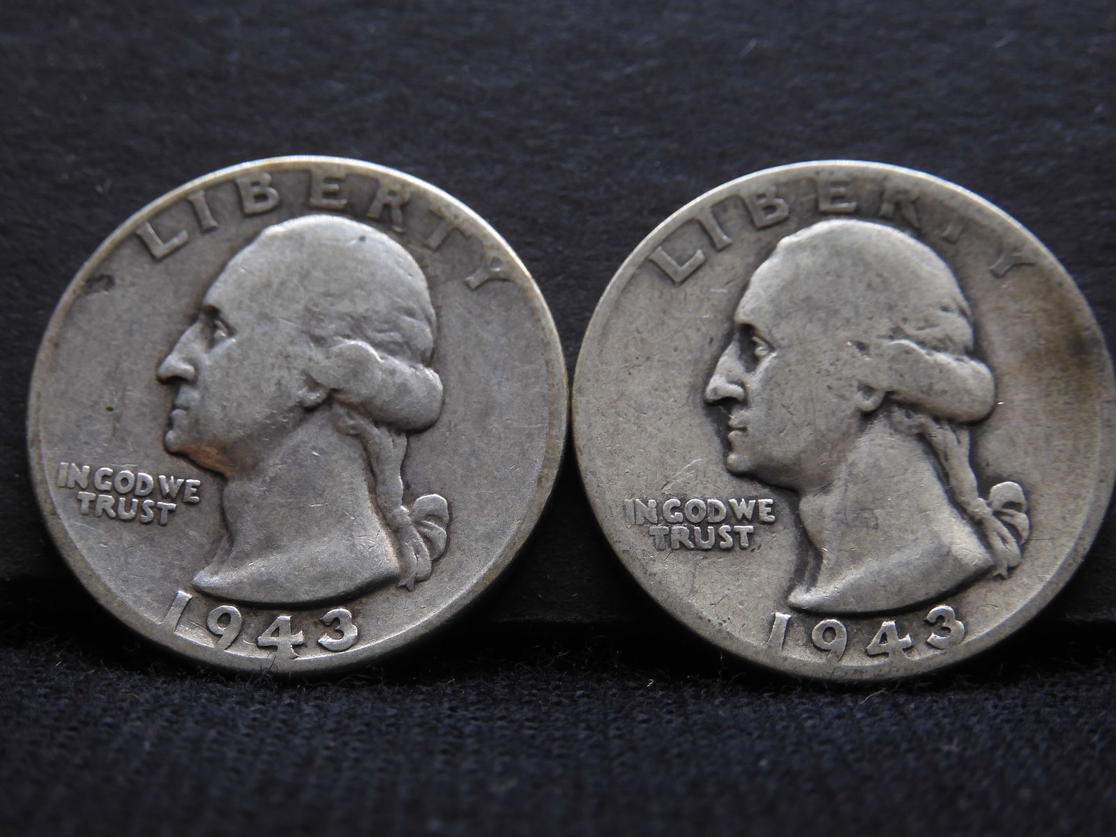 (2) 1943 Washington Quarters (1 of 2)