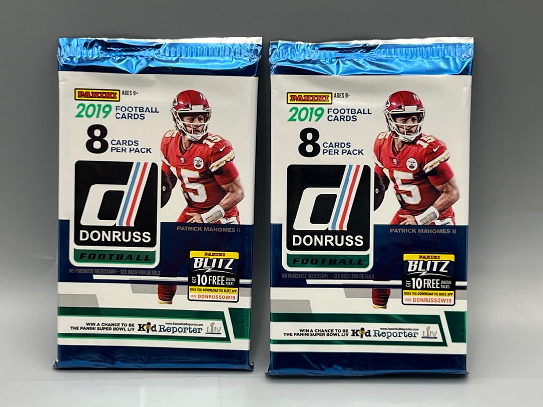 Lot of (2) 2019 Panini Donruss Football Unopened Packs (1 of 2)