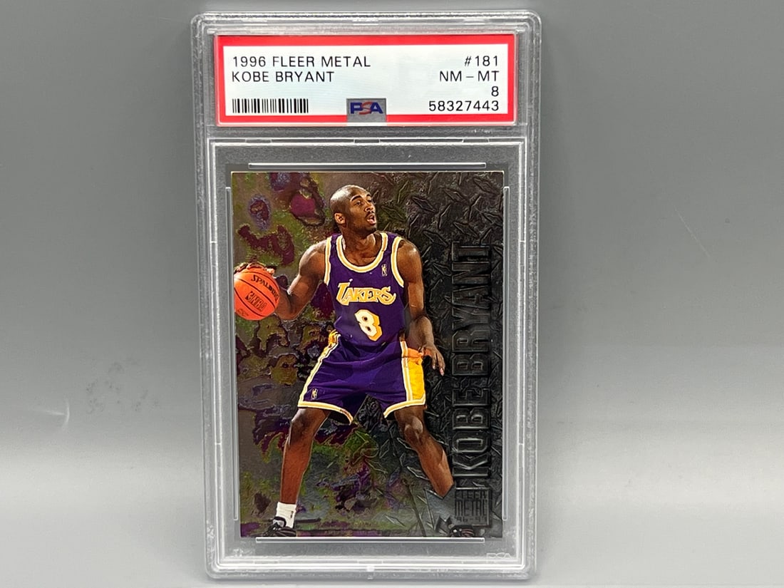 1996 Fleer Metal Kobe Bryant RC #181 PSA NM-MT 8 (1 of 2)