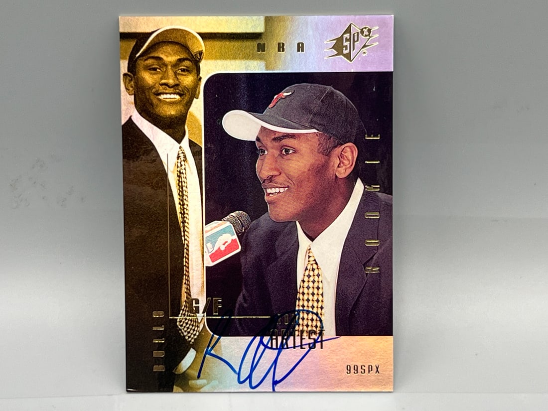 1999 Upper Deck SPX Ron Artest RC Auto #0591/2500 (1 of 2)