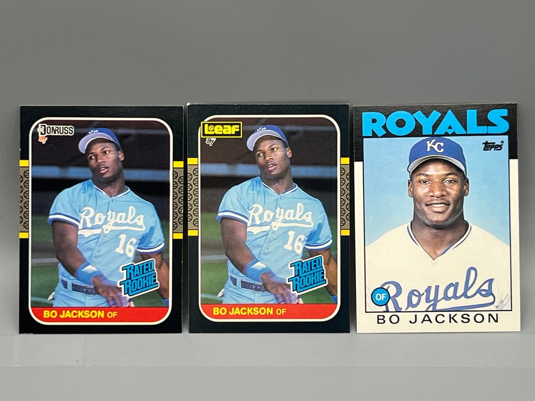 Lot of (3) Bo Jackson Rookie Cards: Lot of (3) Bo Jackson Rookie Cards
