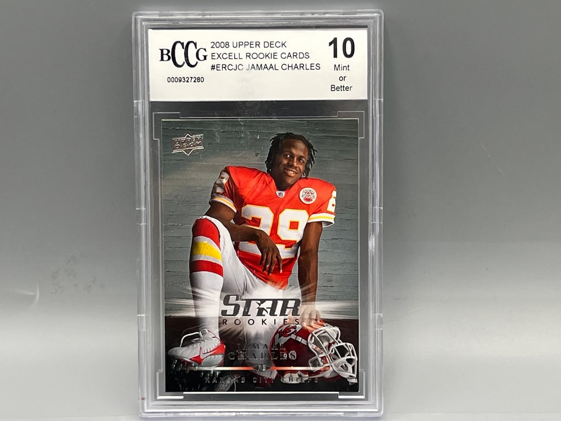 2008 Upper Deck Excell Rookie Cards Jamaal Charles RC BCCG Mint or Better 10 (1 of 2)
