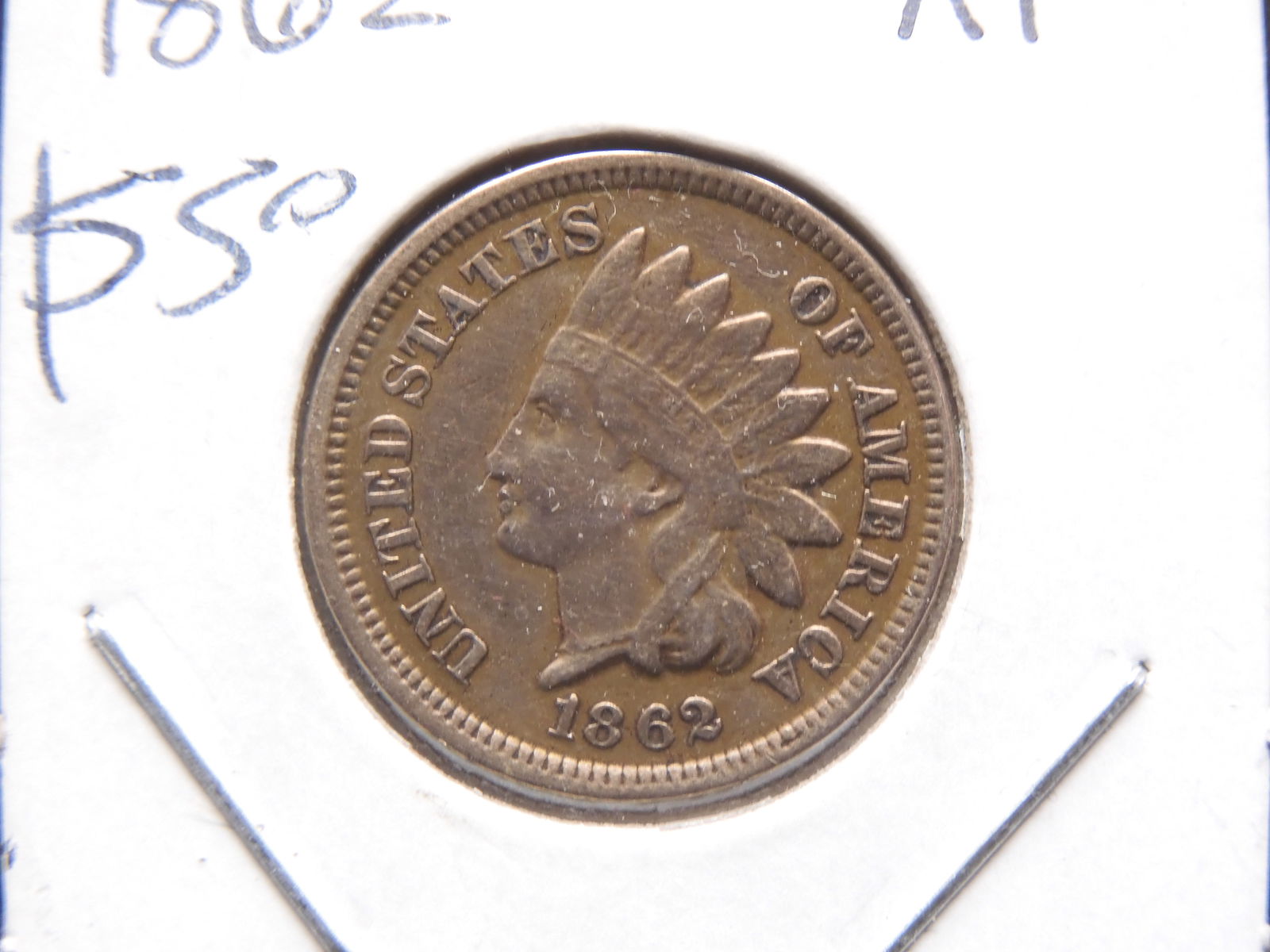 1862 Semi Key Date Indian Head Penny (1 of 2)