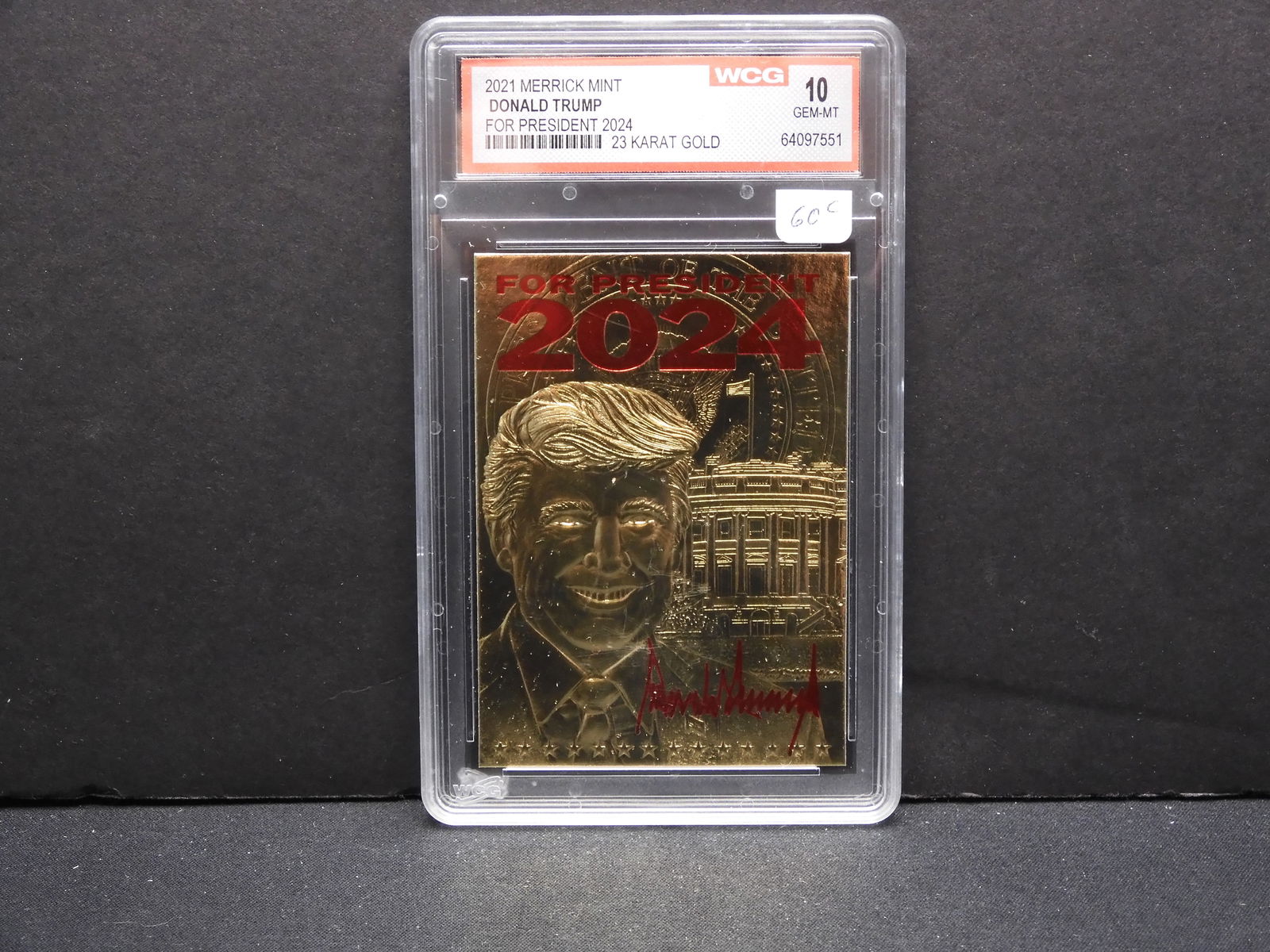 Trump for President 2024, 23KT Gold, Sealed, Gem 10 Mint (1 of 5)