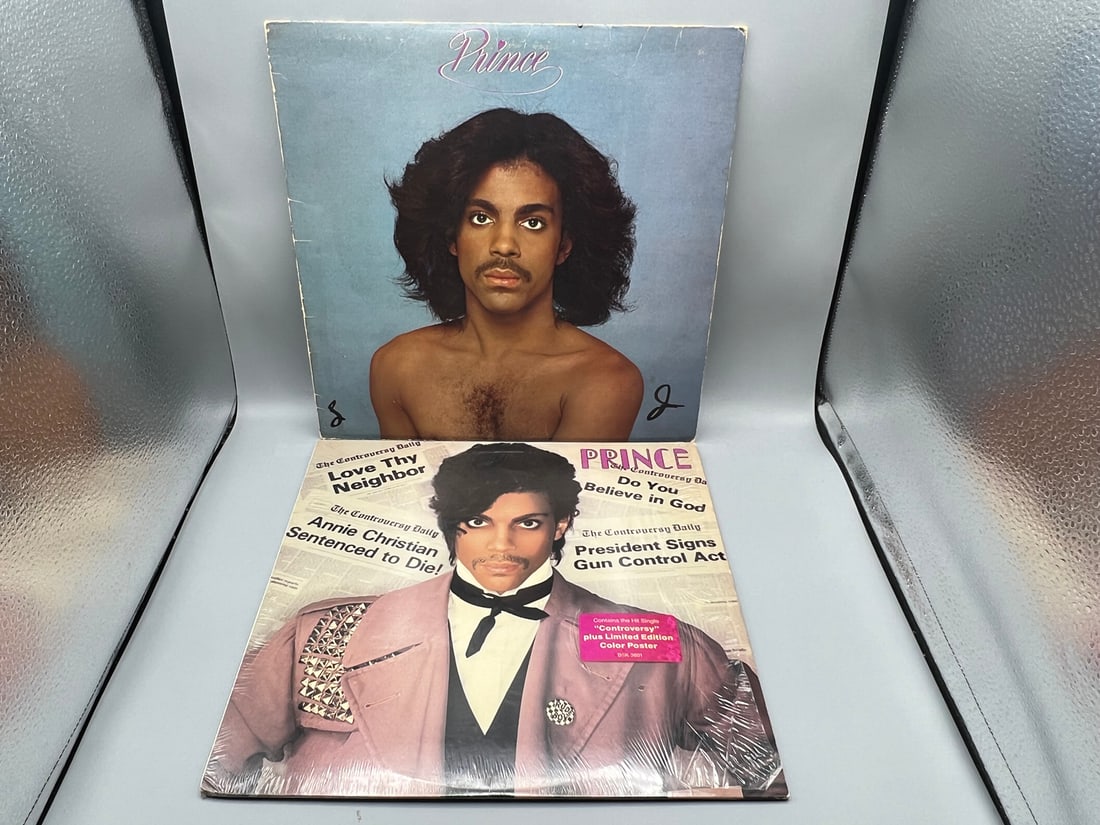 1979 Prince Self Titled & 1981 Prince Controversy Vinyl Albums (1 of 4)