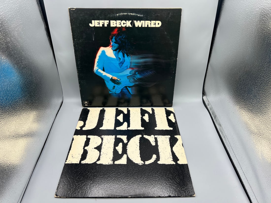 Lot of (2) Jeff Beck vinyl albums: Wired (1976) and There and Back (1980) – embossed cover; promo (1 of 6)