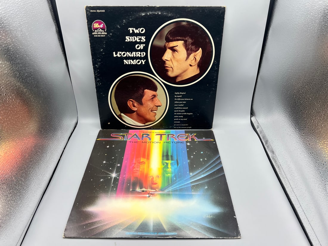 Lot of (2) vinyl record albums: Leonard Nimoy: Two Sides of Leonard Nimoy (1967) – NOTE: Side 1: (1 of 6)