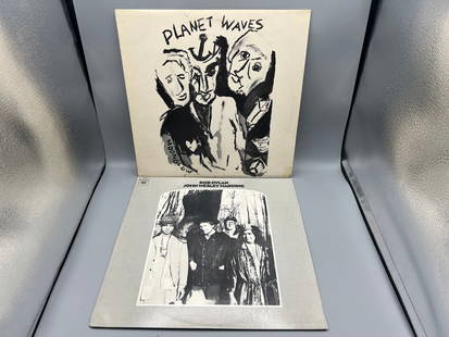 Lot of (2) Bob Dylan vinyl albums: Planet Waves (1974) - United Kingdom Pressing; includes insert;: Lot of (2) Bob Dylan vinyl albums: Planet Waves (1974) - United Kingdom Pressing; includes insert; taped cover; and John Wesley Harding (unknown press date) - Reissue