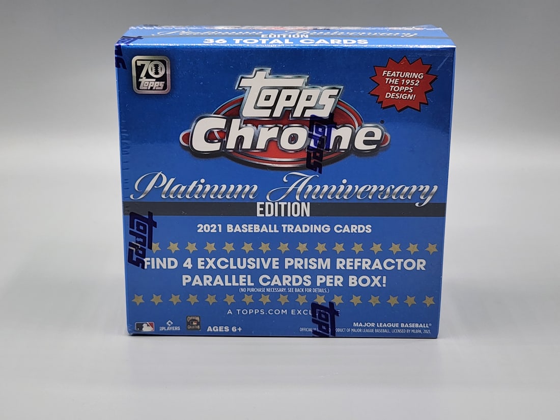 2021 Topps Chrome Platinum Anniversary Mega Box - Blue (1 of 2)