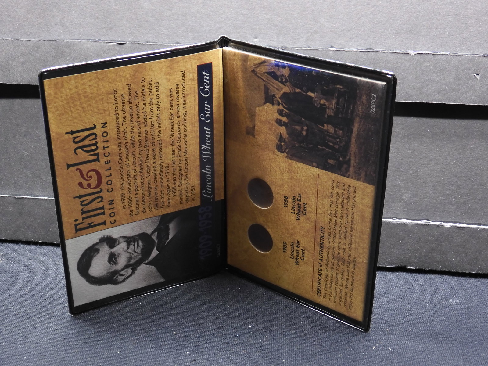 First & Last Coin Collection - Lincoln Wheat Ear Cent w/ Holder & History (1 of 8)