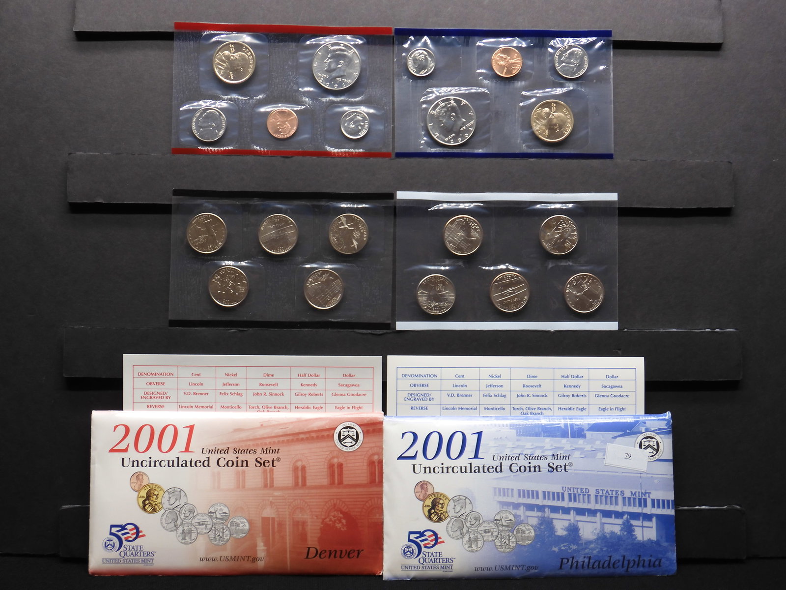 2001-P&D Uncirculated Mint Set OGP (1 of 10)