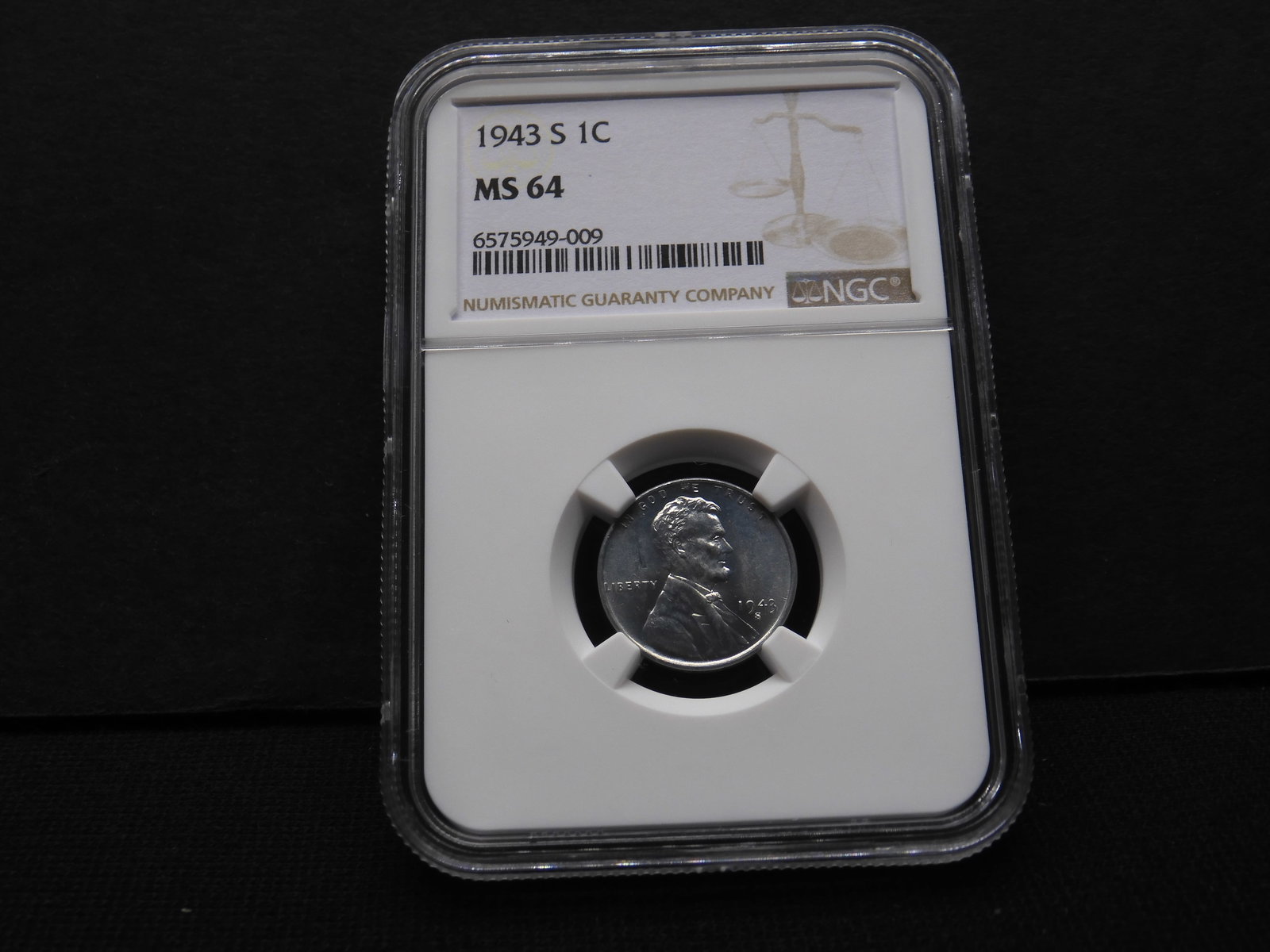 1943-S Lincoln Steel Wheat Cent - NGC MS64 (1 of 4)