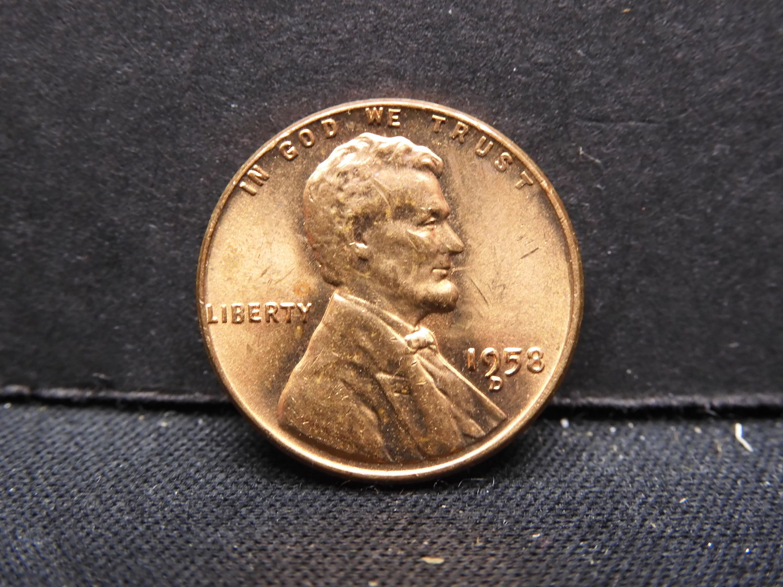1958-D Wheat Cent MS RD  Error DDO Mint mark (1 of 2)
